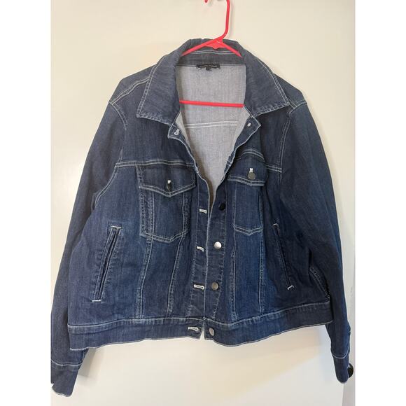 Universal Standard Kelsey Denim Jean Jacket Size Large (22-24) - Picture 1 of 3